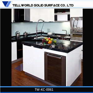 White Marble Kitchen Countertops support custom design
