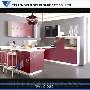 White Marble Kitchen Countertops support custom design