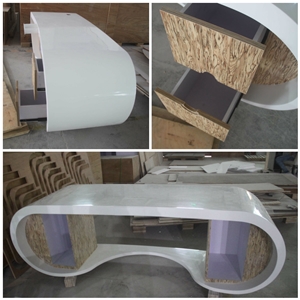 Wooden Cabinets Design Clear Acrylic office Desk