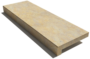 California Marble Pool Coping 610x250x30 Mm, Prof. B6, Sandblasted California Marble Pool Coping 610x250x30 Mm, Prof. B6, Sandblasted