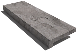 Grey East Coping 610x250x30 Mm, Prof. B6, Sandblasted
