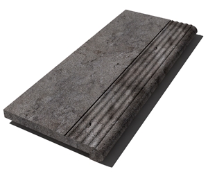Grey East Coping 610x250x30 mm, Prof. E4, Sandblasted
