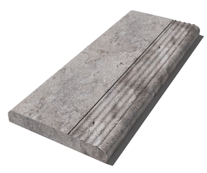Grey East Marble Pool Coping 610x250x30 Mm, Prof. E1, Sandblasted