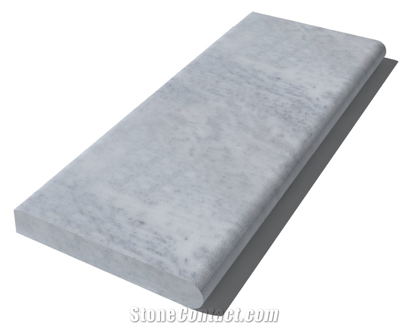 Kavala White Marble Pool Coping 610x250x30 Mm, Prof. F0, Sandblasted