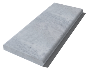 Kavala White Marble Pool Coping 610x250x30 Mm, Prof. F0, Sandblasted