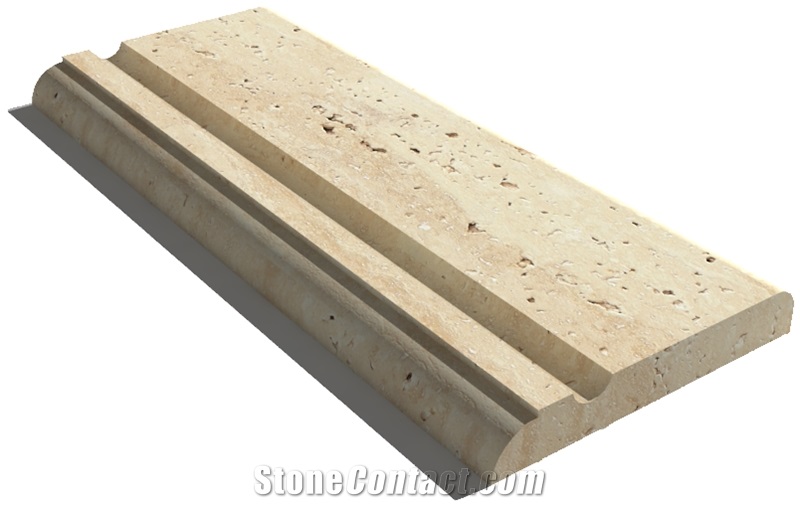 Travertine Coping 610x250x30 Mm, Prof. A1, Sandblasted