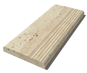 Travertine Coping 610x250x30 mm, Prof. E1, Sandblasted Travertine Coping 610x250x30 mm, Prof. E1, Sandblasted