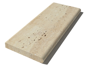 Travertine Coping 610x250x30 mm, Prof. F0, Sandblasted