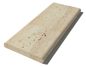 Travertine Coping 610x250x30 mm, Prof. F1, Sandblasted