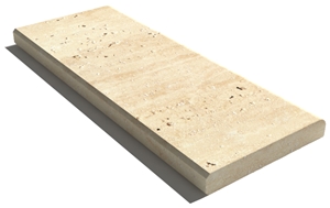 Turkey Beige Travertine Pool Coping 610x250x30 Mm, Prof. B1, Sandblasted