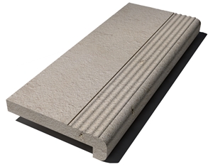 Vratza Beige Coping 610x250x30 mm, Prof. E6, Sandblasted Vratza Beige Coping 610x250x30 mm, Prof. E6, Sandblasted