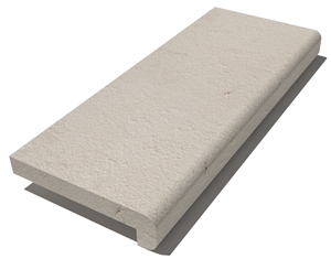 Vratza Beige Coping 610x250x30 mm, Prof. F6, Sandblasted