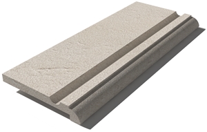 Vratza Beige Limestone Pool Coping 610x250x30 Mm, Prof. A4, Sandblasted