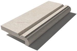 Vratza Beige Limestone Pool Coping 610x250x30 Mm, Prof. A6, Sandblasted