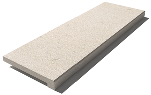 Vratza Beige Limestone Pool Coping 610x250x30 Mm, Prof. B4, Sandblasted