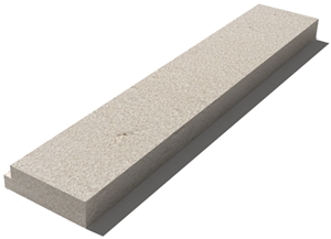 Vratza Beige Trimmer 610x250x30 mm, Prof. T2, Sandblasted