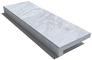 White Kavala Marble Coping 610x250x30 Mm, Prof. B6, Sandblasted