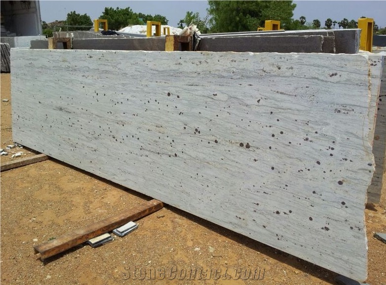 River White Granite Block, India White Granite