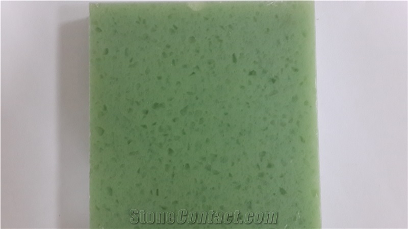 China Green Artificial Quartz Stone, Green Quartz Countertop
