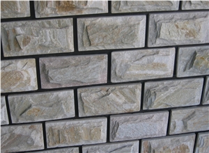 Natural Slate Wall Covering,Yellow Slate Mushroom Stone