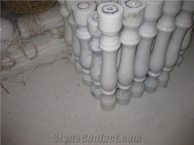 White Marble Bulustrade & Railing, China White Marble Handrail