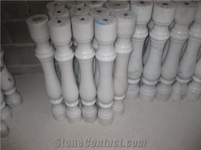 White Marble Bulustrade & Railing, China White Marble Handrail