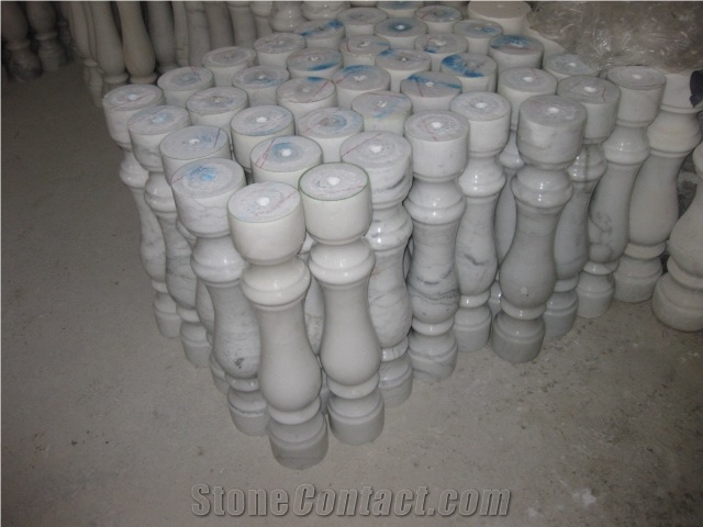 White Marble Bulustrade & Railing, China White Marble Handrail