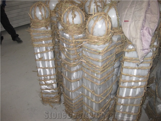White Marble Bulustrade & Railing, China White Marble Handrail