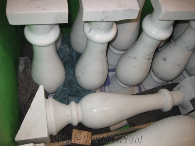 White Marble Bulustrade & Railing, China White Marble Handrail