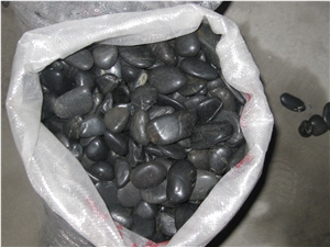 Polished Pebbles, Black Pebble Stone, River Stone, Pebble Walkway