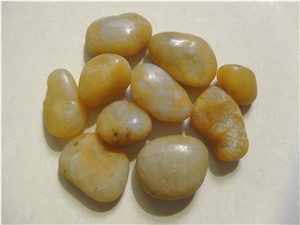 Yellow Polished Pebbles,Beige Color Pebble Stone, Landscaping Stone Yellow Polished Pebbles,Beige Color Pebble Stone, Landscaping Stone