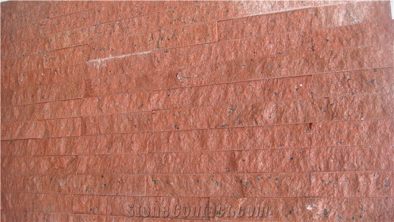 Asia Red Granite Split Face Cube Stone & Pavers,China Red Granite