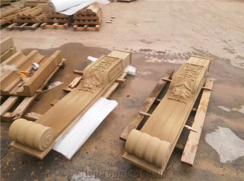 China Beige Sandstone for Sale Relief & Etching