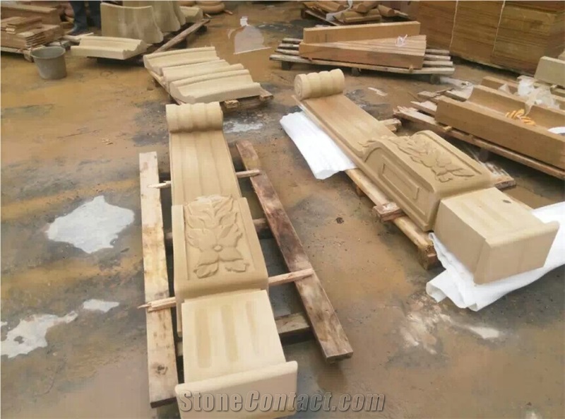 China Beige Sandstone for Sale Relief & Etching