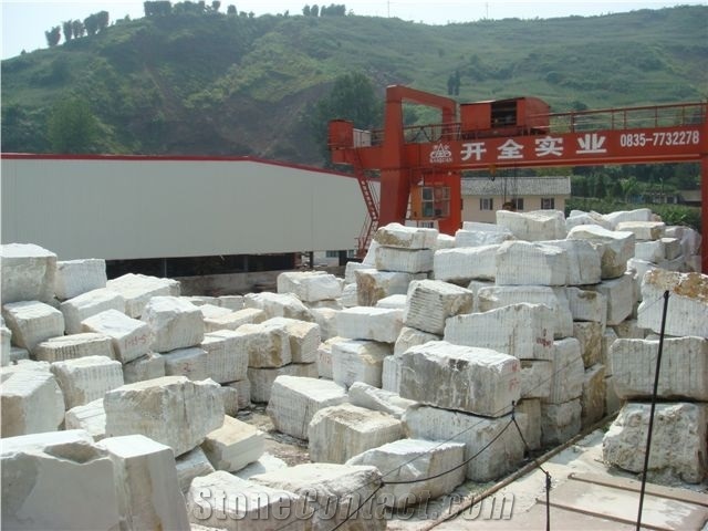 China Crystal White Marble Block