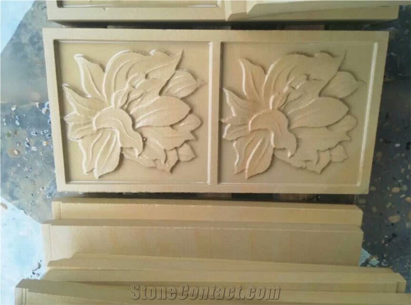 Sichuan Beige Sandstone for Sale Relief & Etching