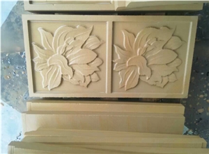 Sichuan Beige Sandstone for Sale Relief & Etching