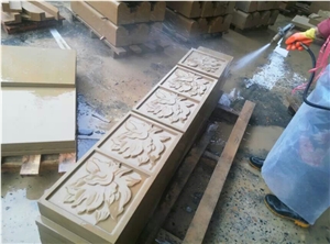 Sichuan Beige Sandstone for Sale Relief & Etching