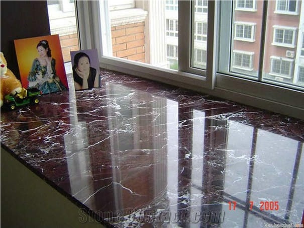 Artificial Marble Rosso Levanto Marble Solid Surface Window Surround/Frame Home Decor
