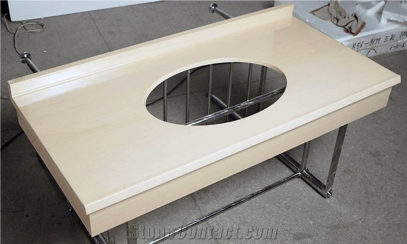Artificial White Marble Bathtops,Bathroom Vanity Tops