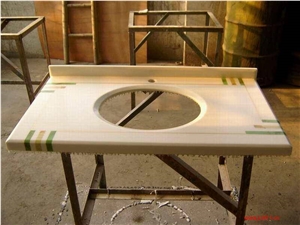 Artificial White Marble Bathtops,Bathroom Vanity Tops