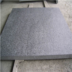 G684 Black Basalt Flamed Slabs & Tiles,China Black Basalt,Fuding Black Basalt Tiles