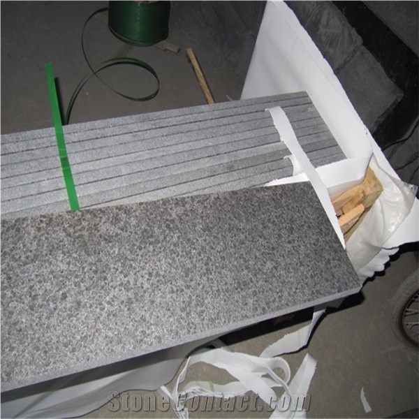 G684 Black Basalt Flamed Slabs & Tiles,China Black Basalt,Fuding Black Basalt Tiles