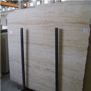 Super White Travertine Slabs & Tiles, Turkey White Travertine