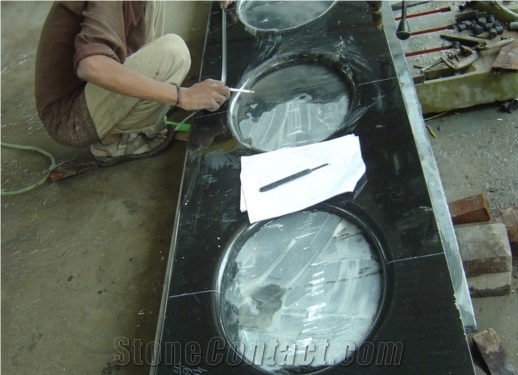 Absolute Black Granite Kitchen Countertops