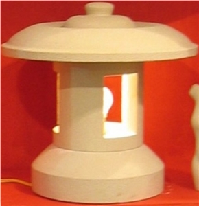 Beige Limestone Lanterns and Mailboxes