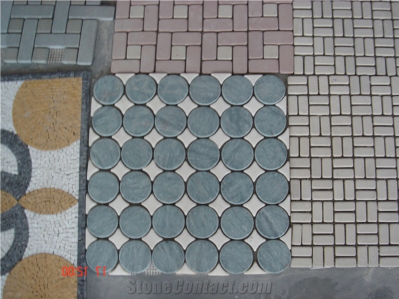 French Vanilla Slate Mosaic Border