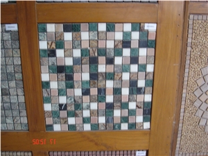 Marble Mosaic Medallion, Waterjet Inlay Works