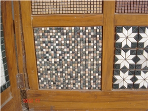 Marble Mosaic Medallion, Waterjet Inlay Works