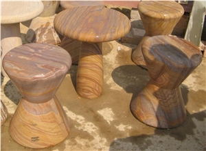 Mint Sandstone Benches & Tables, Beige Sandstone Benches India